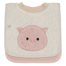 Ensemble de 2 bavoirs ratine - Cochon
