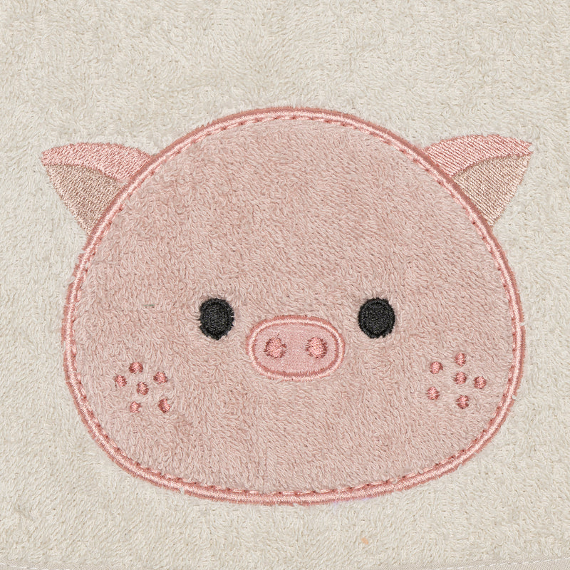 Ensemble de 2 bavoirs ratine - Cochon