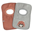 Ensemble de 2 bavoirs ratine - Panda Roux