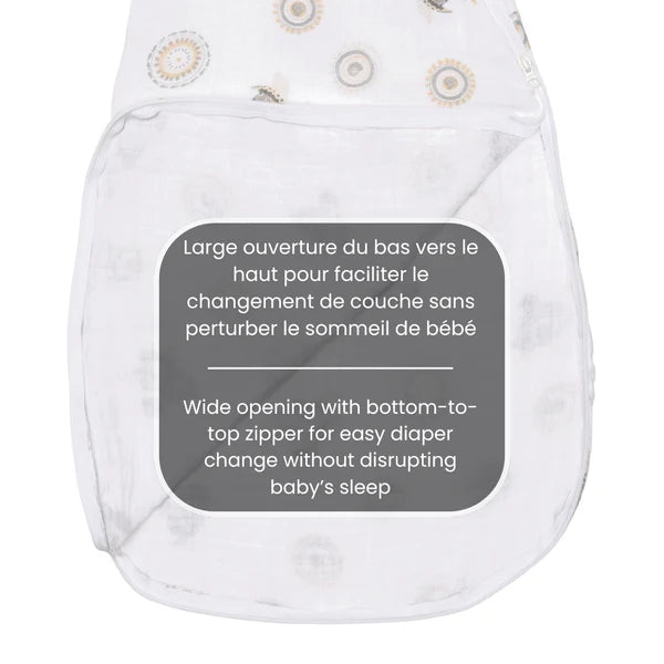 Sac de nuit en mousseline de coton - Tortues (0,7 tog)