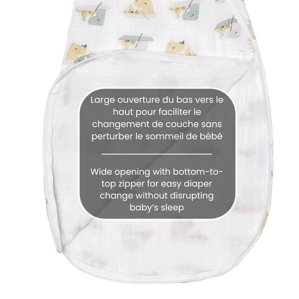 Sac de nuit en mousseline de coton - Rhinos (0,7 tog)
