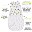 Sac de nuit en mousseline de coton - Feuilles (0,7 tog)