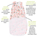 Sac de nuit en mousseline de coton - Fleurs (0,7 tog)