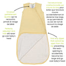 Sac de nuit en mousseline de coton - Citron (0,7 tog)