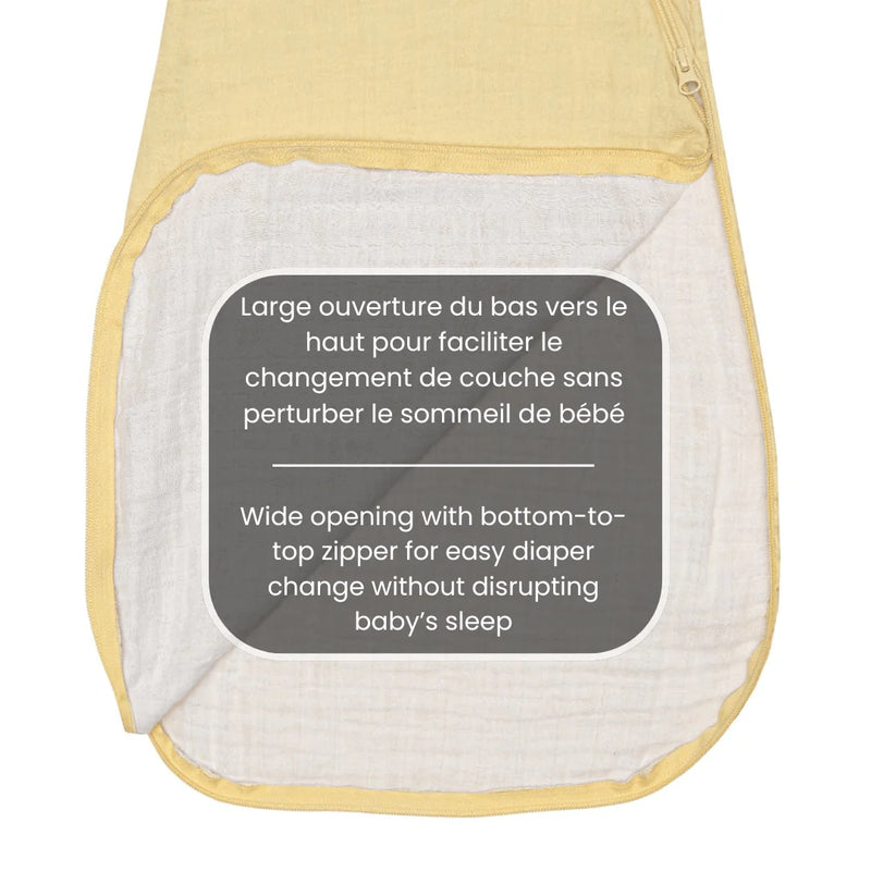 Sac de nuit en mousseline de coton - Citron (0,7 tog)