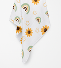 Couverture en mousseline de bambou - Tournesol et arc-en-ciel — Collection Mini Coco