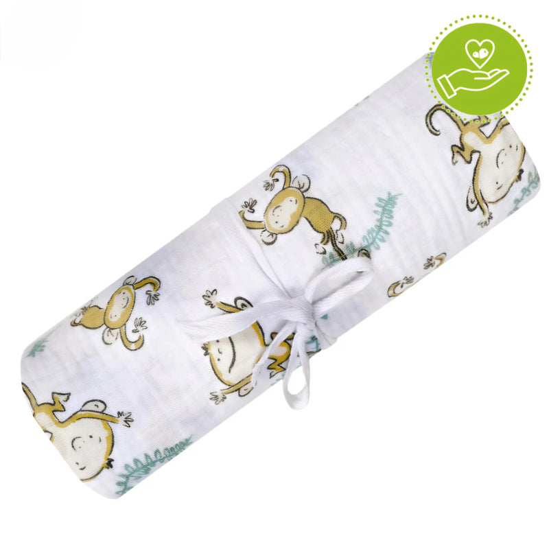 Couverture mousseline de coton - Singes
