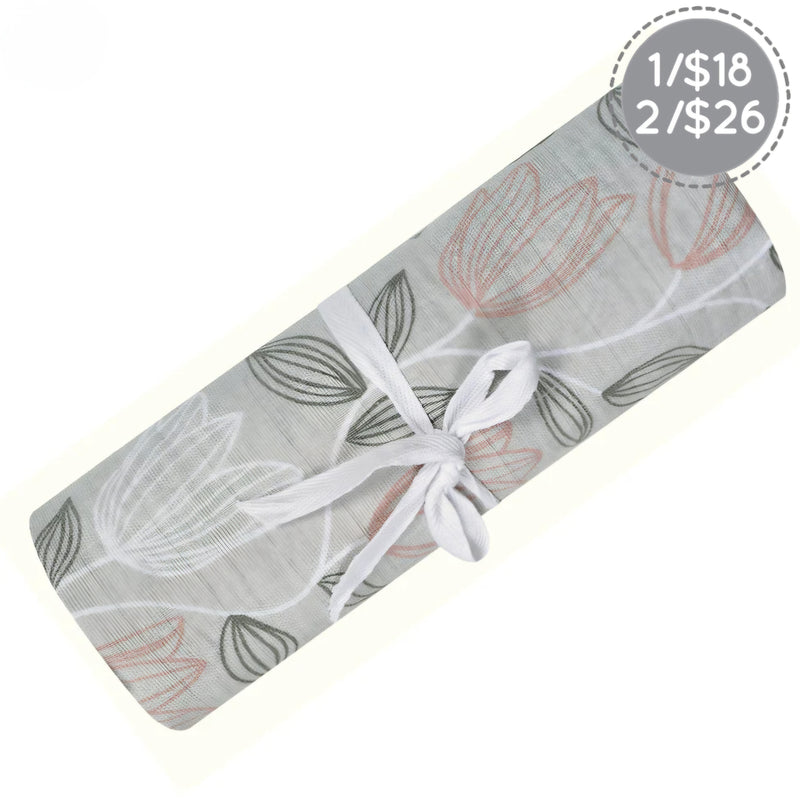 Couverture mousseline de coton - Tulipes