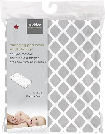 Changing Pad Cover | Lattice Grey
