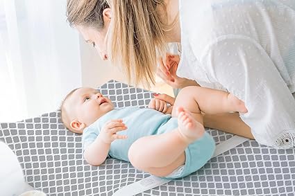 Changing Pad Cover | Lattice Grey