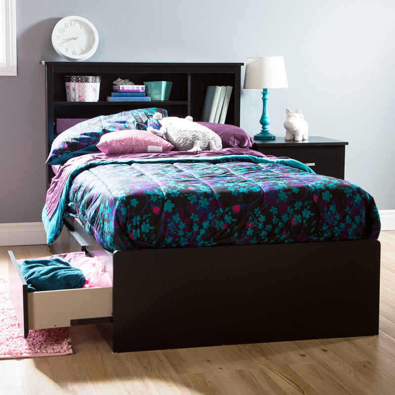 Lit matelot 3 tiroirs simple 39" Fusion - Noir solide