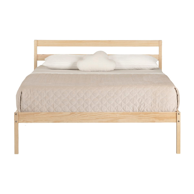 Lit en bois double 54" Sweedi - Bois naturel