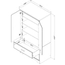 Armoire de rangement 2 portes Versa - Chêne vieilli