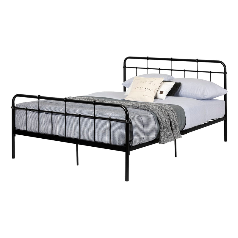 Lit plateforme complet en métal queen 60" Holland - Noir