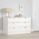 Bureau double 6 tiroirs Spark - Blanc