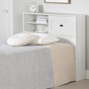 Tête de lit bibliothèque simple 39" Hazen - Pin blanc