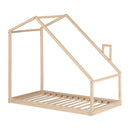 Lit de transition maison avec cheminée Sweedi - Naturel