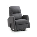 Fauteuil Athènes manuel berçant inclinable et pivotant - Gris foncé — Cazis