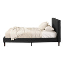 Lit complet rembourré queen 60" - Charbon mat