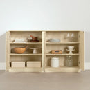 Ensemble de 2 buffets avec tablettes Arum - Chêne blanchi