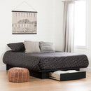 Lit plateforme avec tiroir double/queen 54"/60" Holland - Chêne noir