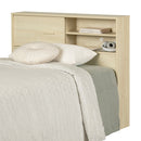 Tête de lit bibliothèque simple 39" Noah - Chêne blanchi