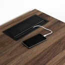 Bureau de travail avec barre d'alimentation intégrée Helsy - Noyer naturel