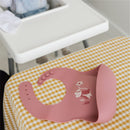 Silicone Bib with Catch-All Pocket – Mouse - Rose Background – Detail 3