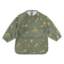 Waterproof Long-Sleeve Bib – Apple - Kaki Background – Product view