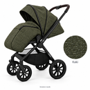 Poussette Adams Z2 Kaki avec aperçu agrandi du tissu — simulation visuelle