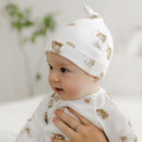 Bamboo Knotted Hat – Otters – Detail 3