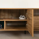 Meuble TV avec portes et tiroir Musano - Chêne nordique