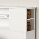 Tête de lit bibliothèque double/queen 54"/60" Fusion - Blanc solide
