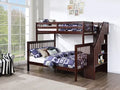 Lits superposés 39"/54" avec escalier - Espresso — IFDC