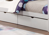 Lits superposés 39"/39" avec escalier - Blanc