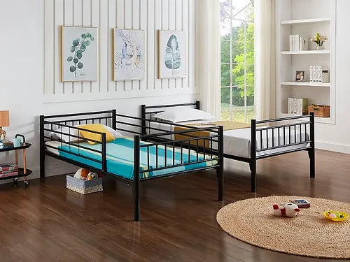 Double / double metal bunk beds
