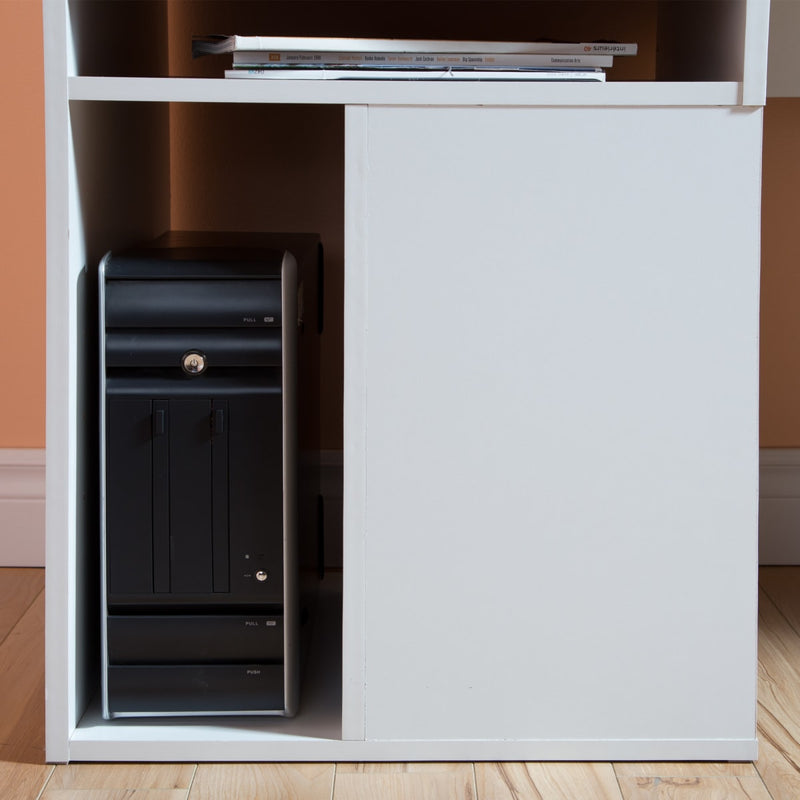 Bureau de travail pour ordinateur Annexe - Blanc solide