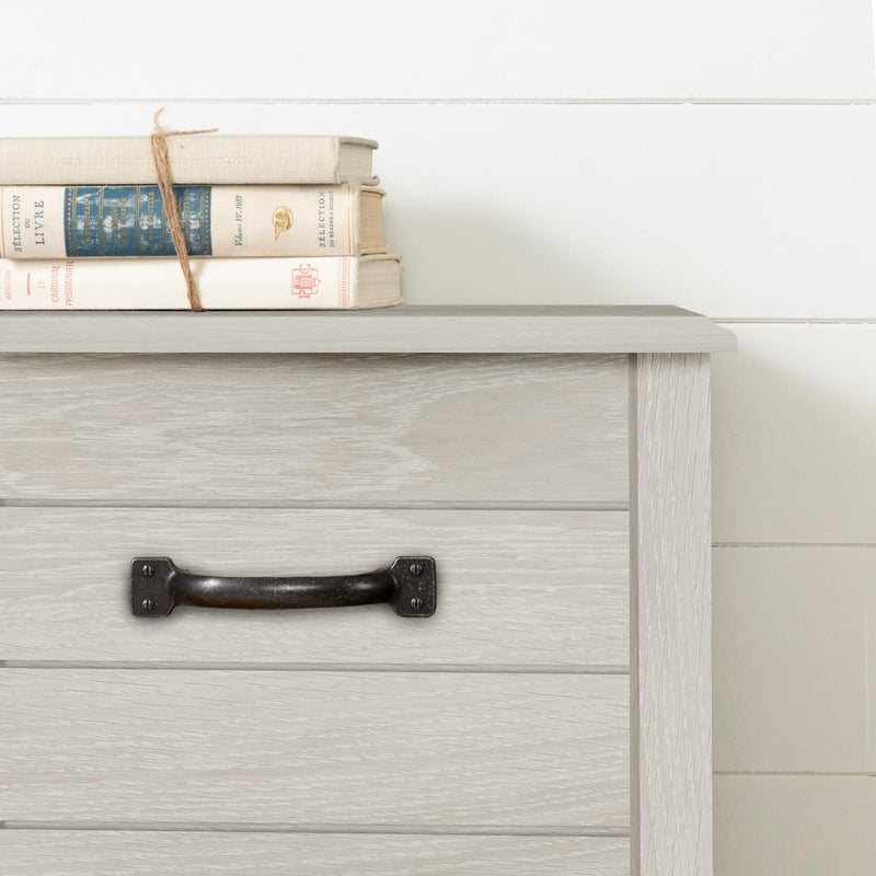 Tête de lit bibliothèque avec portes coulissantes simple 39" Ulysses - Chêne hivernal