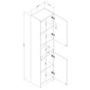 Bibliothèque étroite 2 portes Liora - Blanc