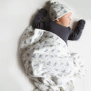 Chemise de nuit bébé en bambou – Charcoal – Détail 2