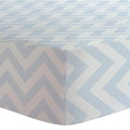 Drap contour pour lit de bébé - Chevron Bleu — Kushies Baby