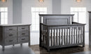 Ensemble bassinette et bureau double Como Tête Droite - Granite