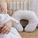 Nursing Pillow with Removable Cover – Spring (floral) in use