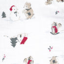 Cotton muslin blanket – Snow and Christmas, additional view
