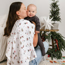 Cotton muslin blanket – Snow and Christmas, additional view