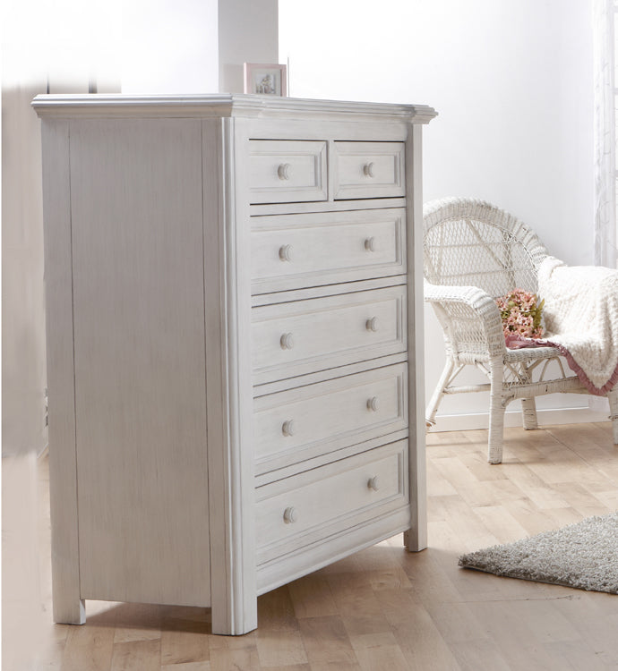 5 Drawer Cristallo Vintage White