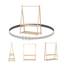 Garde-robe avec étagères de rangement Sweedi-Naturel