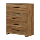 Commode 5 tiroirs Barcelo - Naturel mango