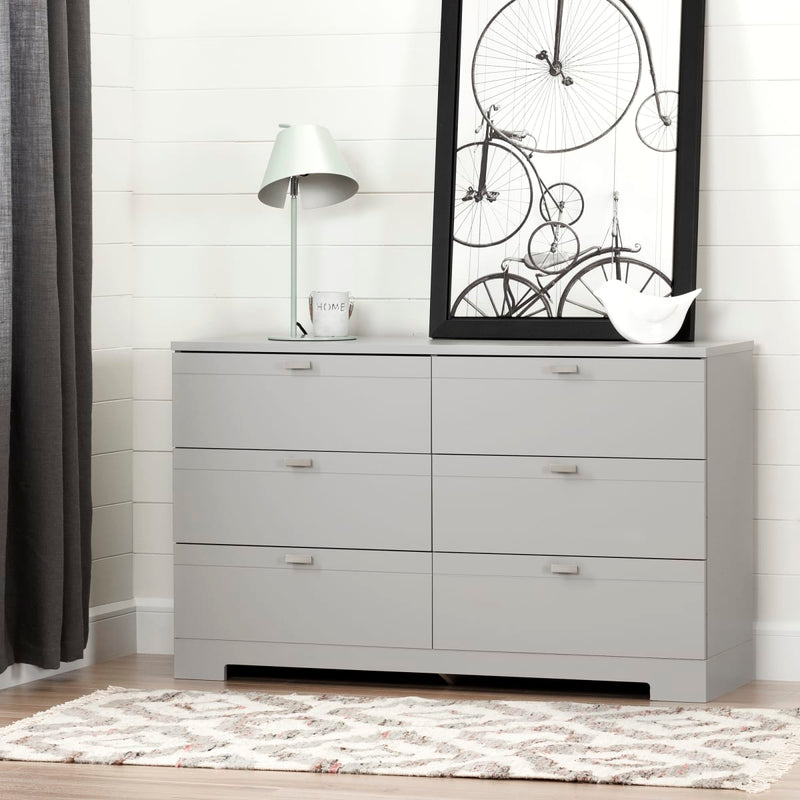 Bureau double Reevo-Gris clair
