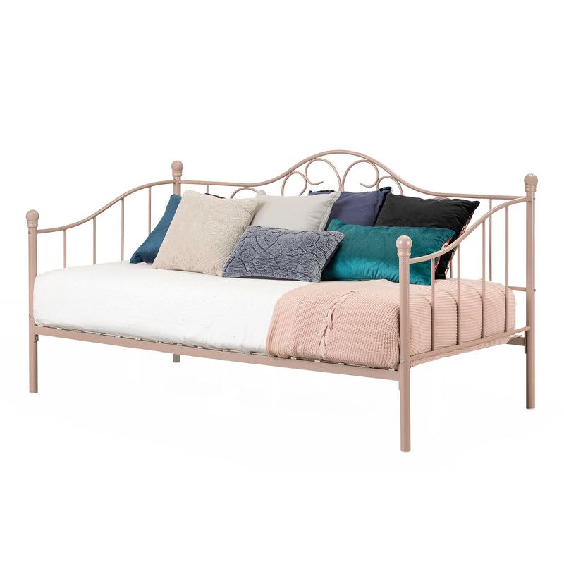 Lit de jour en métal simple 39" Savannah - Rose